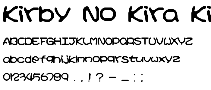Kirby No Kira Kizzu BRK font